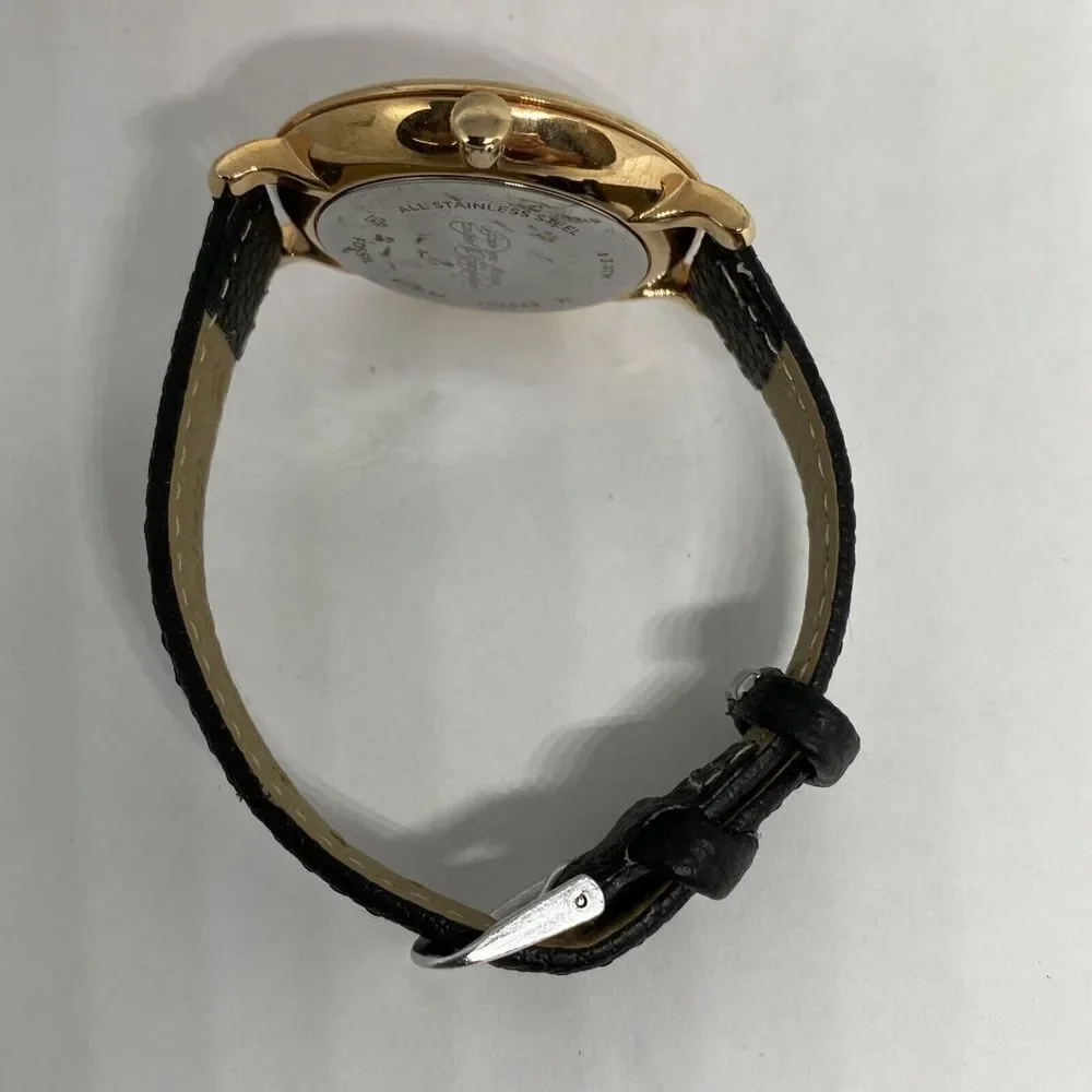 Fossil ES3707 Women's Black Leather Analog Dial Quartz Genuine Watch QB489